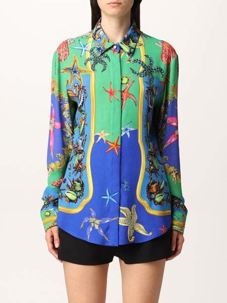 versace blue dress shirt|versace shirt dress women's.